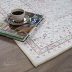 Fame Rugs Turkish Rug. Washable Vintage Oriental Antique Inspired Traditional Doormat Small Modern Area Rugs Luxury Entryway Entry Bedroom Bathroom Kitchen (411CC, 9' x 12')