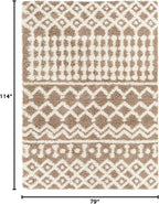 Livabliss Hapsburg Moroccan Shag Area Rug,6'7" x 9'6",Dark Brown