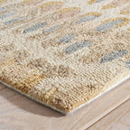 Dash & Albert Paint Chip Stone Hand Micro Hooked Wool Rug, 7.5 X 9.5 Feet, Multicolored/Browns Geometric Pattern