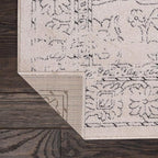 Unique Loom Isabella Collection Area Rug - Adjani (5' 4" Square, White/ Blue)