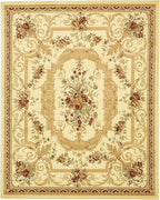 Rugs.com Chateau Collection Rug – 8' x 10' Cream Medium Rug Perfect for Living Rooms, Large Dining Rooms, Open Floorplans