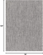 Beverly Rug Indoor Outdoor Rug 6x9, Washable Outside Carpet for Patio, Deck, Porch, Solid Modern Area Rug, Water Resistant, Silver Gray