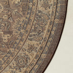 Unique Loom Sialk Hill Collection Area Rug - Washington (4' 1" Round Brown/Black)