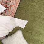 Alfa Rich 5x8 Green Washable Area Rugs for Living Room Bedroom Kitchen Cotton Decor Solid Rug