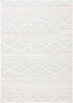 SAFAVIEH Tulum Collection Accent Rug - 2' x 4', Ivory & Light Grey, Moroccan Boho Tribal Design, Non-Shedding & Easy to Clean, Ideal for Front Door, Kitchen, Entryway, Foyer (TUL272G)