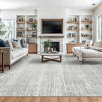 Valenrug Washable Rugs 5x8 - Stain Resistant 5x8 Area Rugs for Living Room, Non Slip Backing Printed Rugs for Bedroom, Folable Machine Washable Area Rug (5'x8', Grey)