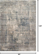 Loloi Teagan Collection TEA-05 Denim/Slate 7'-11" x 10'-6" Area Rug, Large, Soft Neutral Rug, High-Traffic for Living Room, Bedroom, Home Office, Dining Area