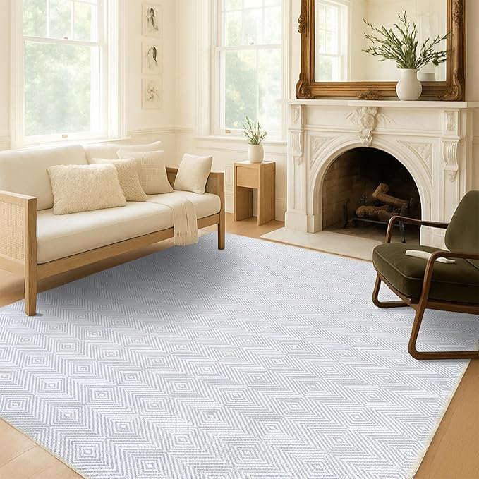 Fame Living Washable Area Rug. Modern Farmhouse. Vintage. Turkish. Bohemian. Distressed. Oriental. Traditional. Rugs for Living Room. Dining. Bedroom. Office. Entryway. Foyer. (864CC, 7'5" x 9'8")