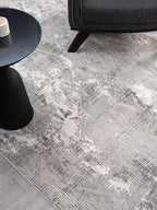 Adel Modern Runner Rug for Kitchen, 2x7 Rustic Distressed Abstract Gray Runner, Medium Pile Stain Resistant Carpet for Bedroom, Hallway or Entryway (2' x 7, Gray)