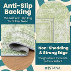 Istana 3x5 Area Rug - Light Green Modern Rugs for Living Room 3x5 - Foldable Rugs for Bedroom/Living Room Rug - Stain Resistant Washable Rug - Eco-Friendly Small Area Rugs