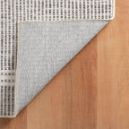 Dash & Albert Malta Blue Machine Washable Rug, 9.5 X 13.5 Feet, Grey Stripe Pattern