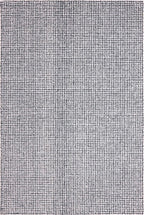 Hand-Tufted 100% Wool Pile Area Rug – Geometric Textured Grid Check Pattern – Thick and Durable Floor Carpet for Bedroom, Living Room, Kids Room, and Dining Area (Charcoal Gray, 10' x 13')