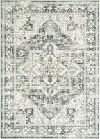 zesthome 9x12 Area Rugs,Stain Resistant Washable Rug,Ultra-Thin Rugs for Living Room,Bedroom,Non-Slip Backing Home Decor Large Area Rug (Grey/Beige,9'x12')
