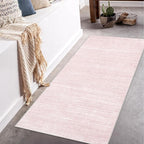 Art&Tuft Non-Slip Runner Rug - 2x6 Runner Rug Washable Low-Pile Rugs Runners, Soft Distressed Carpet Runner for Bedroom Bathroom Kitchen Laundry Living Room, Lightpink