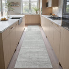 Valenrug Washable Rugs 2x10 - Stain Resistant 2x10 Area Rugs for Living Room, Non Slip Backing Large Area Rugs for Bedroom, Folable Machine Washable Area Rug (2'x10', Grey)