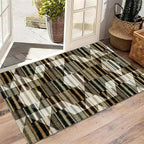 Large Living Room Area Rug 4x5ft,Modern Geometric Rugs, Multicolor Low Pile Farmhouse Carpet, Machine Washable & Non-Slip Non-Shedding for Classroom, Bedroom & Dorm