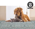 FH Home Flat Woven Outdoor Rug - Waterproof, Easy to Clean, Stain Resistant - Premium Polypropylene Yarn - Farmhouse - Porch, Deck,Balcony,Laundry Room - Marbella - Ocean - 2ft 8in x 4 ft 11in