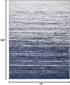 SAFAVIEH Area Rug 6x9 - Adirondack Collection - Navy & Ivory, Modern Ombre Design, Non Shedding & Easy to Clean, Ideal for Living Room, Bedroom, Office, Dining Space (ADR113N)