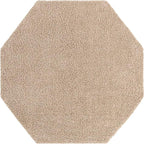 Unique Loom Solid Shag Collection Area Rug (7' 10" Octagon, Taupe)