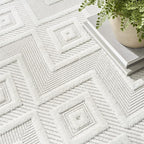 Nourison Home Versatile Ivory White 4' x Round Area Rug - Easy Clean, Non Shedding, Bed Room, Living Room, Dining Room, Kitchen (4' x Round)