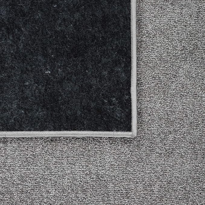 Paco Home Solid Area Rug in Anthracite Modern Plain Design, Size: 4'7" x 6'7"