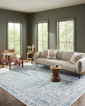 Loloi Rifle Paper Co. Maison Collection MAO-07 Blue 2'-0" x 5'-0", .19" Pile Height, Accent Rug