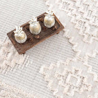 Hauteloom Rosales Farmhouse Living Room Bedroom Modern Moroccan Medallion Area Rug - Soft Shaggy High Low Carpet - High Pile - Bohemian, Boho - White, Beige, Cream - 7'10" x 10'