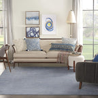 Nourison Home Nourison Essentials Blue Grey 9' x 12' Area Rug - Easy Clean, Non Shedding, Bed Room, Living Room, Dining Room, Kitchen (9' x 12')