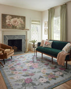 Loloi Rifle Paper Co. Rosa Collection RSA-02 Sky 2'-6" x 9'-6" Runner Rug