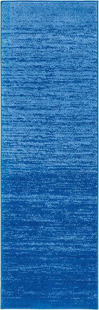SAFAVIEH Adirondack Collection Runner Rug - 2'6" x 8', Light Blue & Dark Blue, Modern Ombre Design, Non Shedding & Easy to Clean, Ideal for Hallway, Foyer, Kitchen, Entryway, Bedroom (ADR113F)