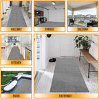 Ottomanson 3'11" x 21' Hallway Runner with Scraper Pile - Extra Durable Non-Slip Rug Mat for Indoor & Outdoor Use - Ideal for Kitchen, Entryway & Garage - High-Traffic Carpet, Gray