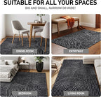 Rugshop Circles Arch Shag Area Rug Anthracite Dark Gray 5' x 7' Great for Bedrooms, Living Rooms, or Under Coffee Tables