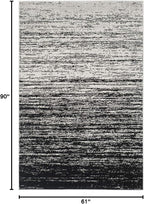 SAFAVIEH Adirondack Collection Area Rug - 5'1" x 7'6", Silver & Black, Modern Ombre Design, Non Shedding & Easy to Clean, Ideal for Living Room, Bedroom, Office, Dining Space (ADR113A)