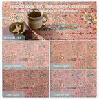 Kokia Boho Vintage Floral Area Rugs, Washable Oriental Botanical Rugs for Living Room, Bedroom, Dining Room, Office, Large Soft Indoor Area Rug, Rosette Pink，8x10