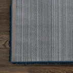Unique Loom Solid Shag Collection Area Rug (3' 3" Square, Sapphire Blue/ Navy Blue)