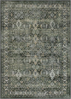 Lahome Washable Area Rugs 5x7 Green Rugs for Living Room,Boho Rug for Bedroom,Dining Room Carpet for Under Table, Distressed Non Slip Low Pile Carpet for Indoor Home Office Nursery(5'x7',Green)
