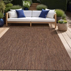 Beverly Rug Indoor Outdoor Rug 9x12, Washable Outside Carpet for Patio, Deck, Porch, Solid Modern Area Rug, Water Resistant, Gold Brown