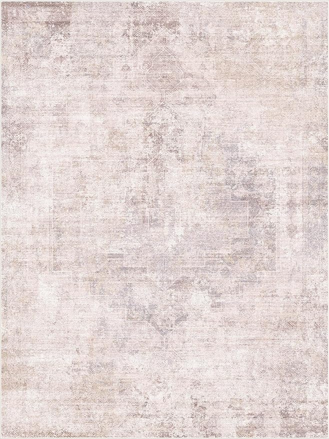 Modern Pink Abstract Area Rugs 9x12 for Living Room, Large Rug for Dining Room Under Table - Farmhouse Bedroom Rug Under Bed, Ultra Soft Washable Non Slip with Rubber Backing & Stain Resistant