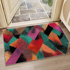 Geometric Rugs for Living Room - Colorful Patchwork Area Rugs 7x10, Abstract Retro Aesthetic High Traffic Lightweight Extra Large Carpet Home Decor #C038