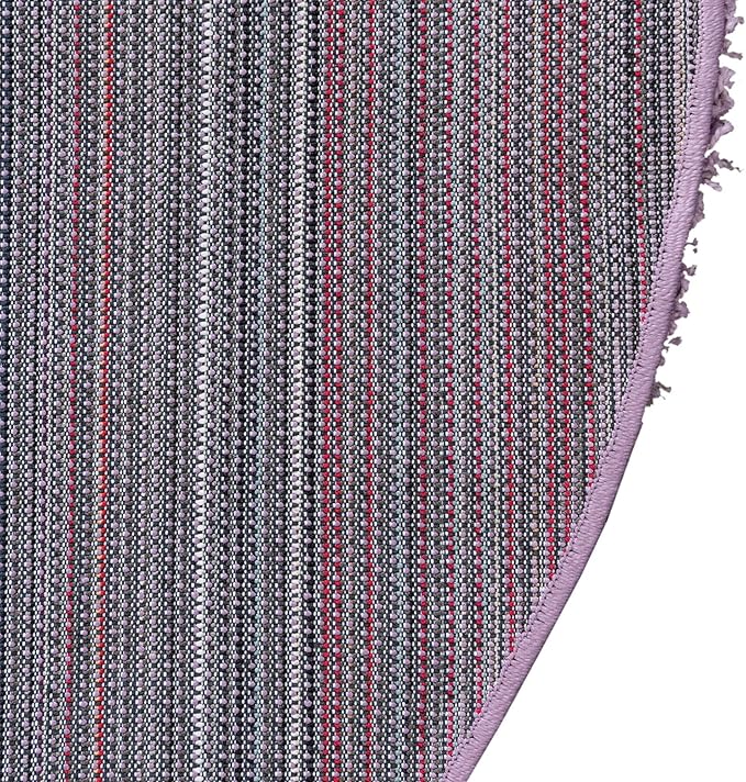 Unique Loom Solid Shag Collection Area Rug (7' 1" Round, Lilac)