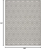 Nourison Home Versatile Silver Grey 9' x 12' Area Rug - Easy Clean, Non Shedding, Bed Room, Living Room, Dining Room, Kitchen (9' x 12')