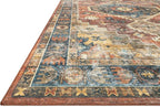 Loloi Skye Collection SKY-11 Rust/Blue 8'-0" x 8'-0" Round Area Rug