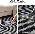Rugshop Abstract Arch Shag Runner Rug Anthracite Dark Gray 2' 3" x 8' Perfect for Hallways, Kitchens, or Behind The Sofa