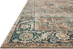 Loloi Margot Collection MAT-02 Terracotta/Lagoon 7'-6" x 9'-6" Area Rug feat. CloudPile, No-Shed Easy Clean Large Patterned Area Rug for Living Room, Bedroom, Dining Area