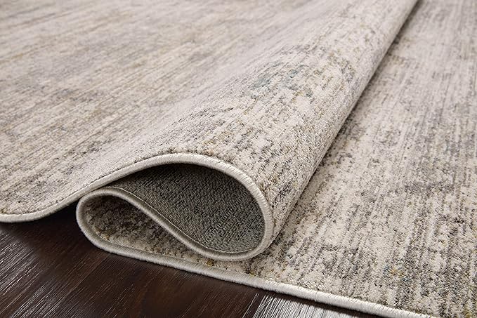 Loloi Magnolia Home by Joanna Gaines Millie Collection MIE-01 Silver/Dove 7'-10" x 10', .25" Pile Height, Area Rug