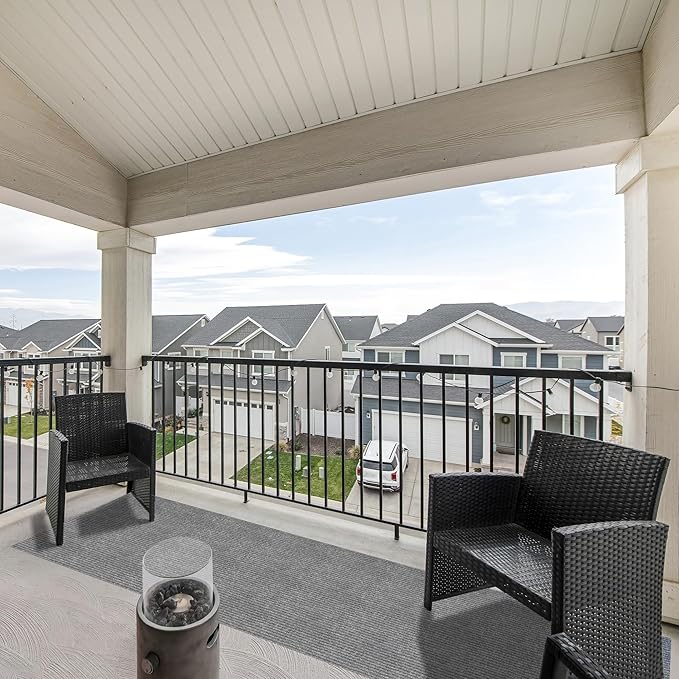 Ottomanson 2' x 6' Hallway Runner with Scraper Pile - Extra Durable Non-Slip Rug Mat for Indoor & Outdoor Use - Ideal for Kitchen, Entryway, Patio & Garage - High-Traffic Carpet, Gray
