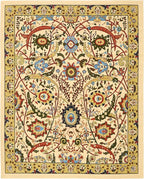 Unique Loom Espahan Collection Area Rug - Cape Cod (7' 10" x 10' Rectangle, Cream/ Black)