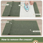 BEQHAUSE Dirt Trapper Door Mat 20" x 32", Non-Slip Washable Doormats Entrance Mat, Dirt Resistant and Absorbent Welcome Mat, Low Profile Floor Mats for Front Back Door and Entryway, Green