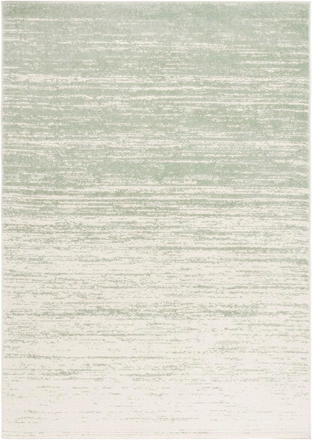 SAFAVIEH Area Rug 4x6 - Adirondack Collection - Sage & Ivory, Modern Ombre Design, Non Shedding & Easy to Clean, Ideal for Living Room, Bedroom, Office, Dining Space (ADR113X)