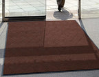 M+A Matting WaterHog Diamond | Commercial-Grade Entrance Mat with Rubber Border – Indoor/Outdoor, Quick Drying, Stain Resistant Door Mat (Dark Brown, 4' x 8')